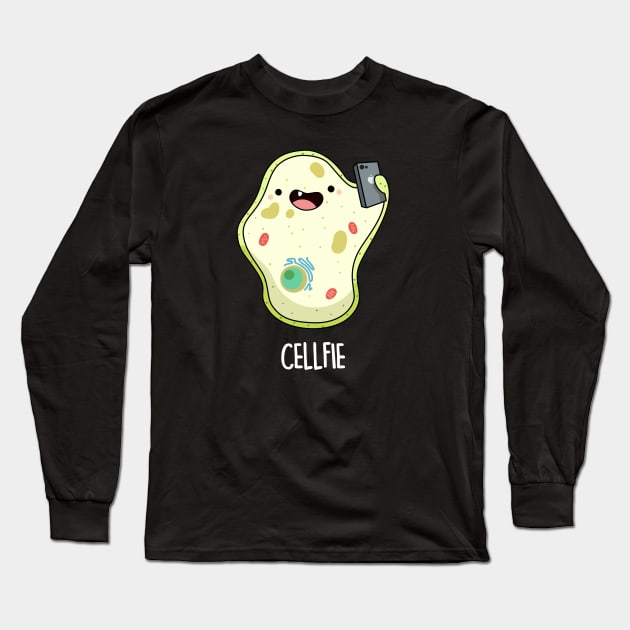 Cellfie Funny Biology Pun Long Sleeve T-Shirt by punnybone